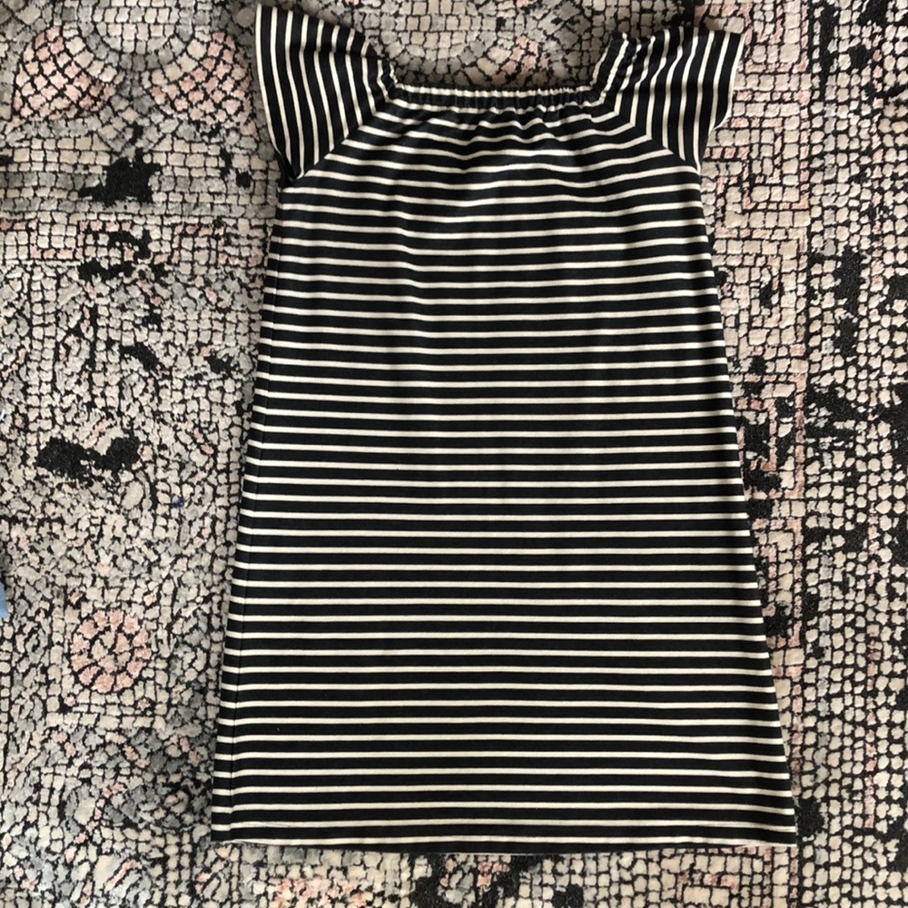 Madewell Off-shoulder Striped Dress
